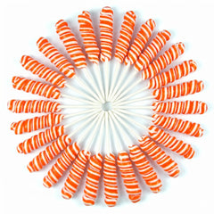 Fun Express front packaging showing 24-count orange lollipops, convenient bulk supply