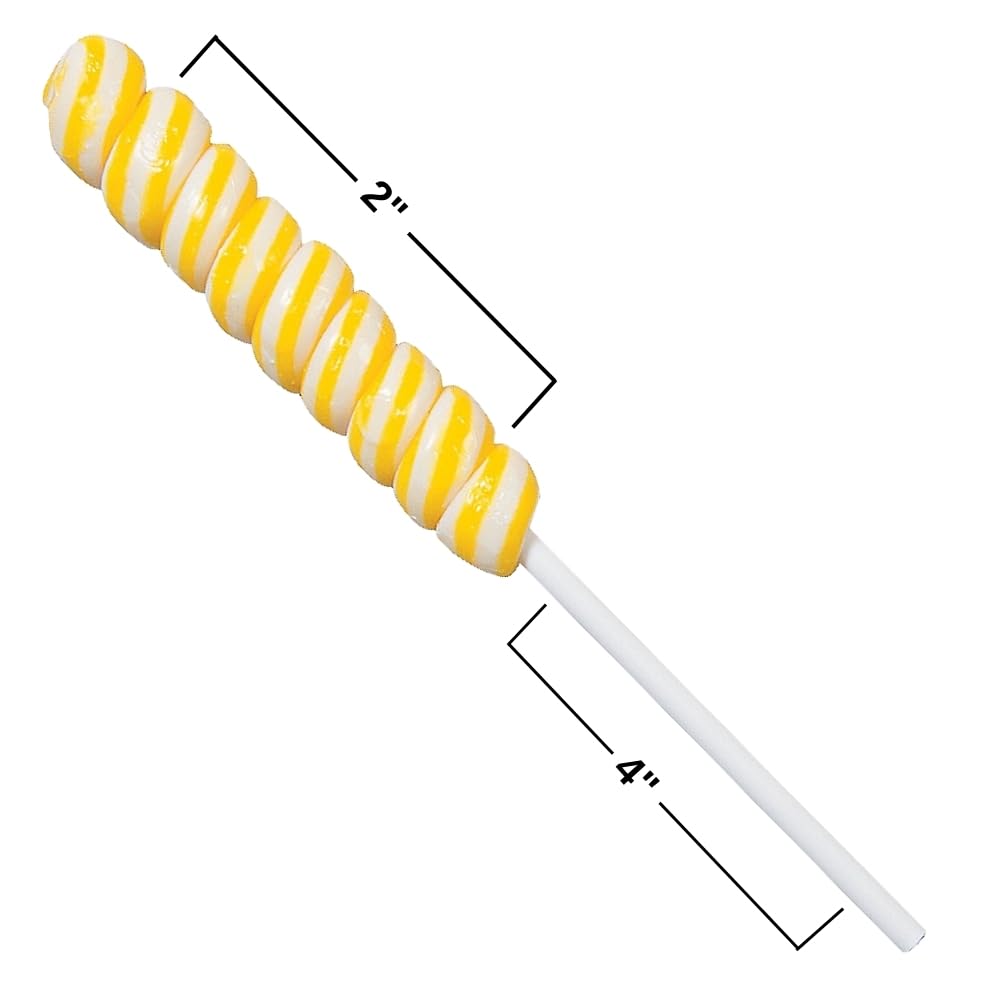 Fun Express individually wrapped lemon pop in hand showing hygienic easy distribution