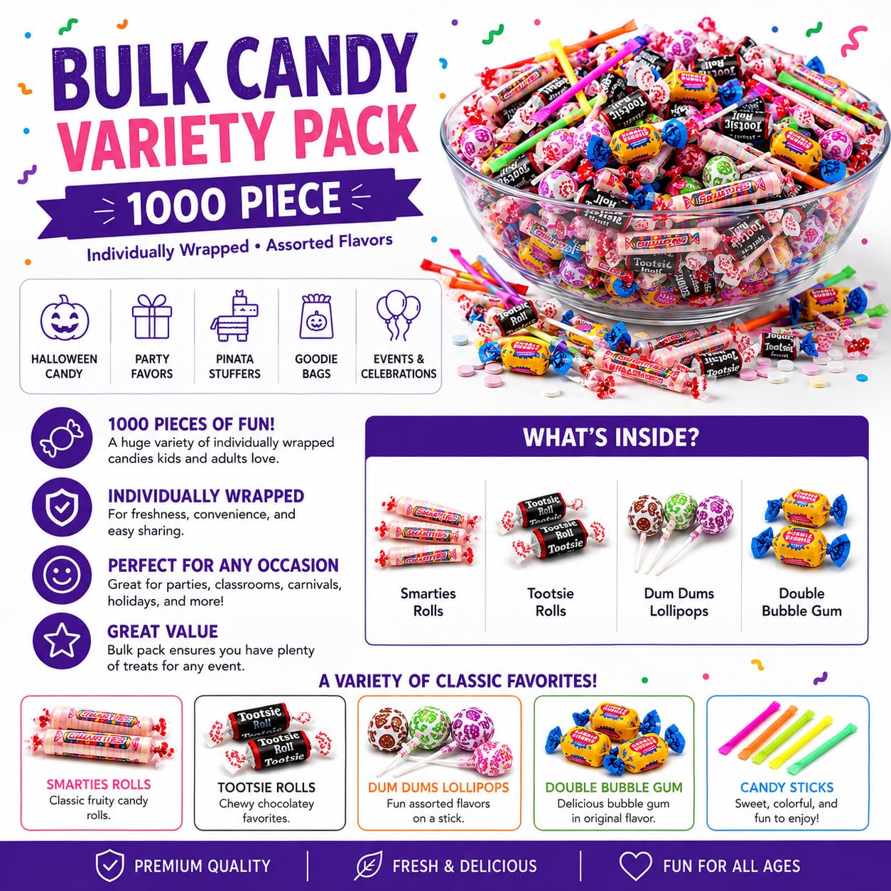Fun Express lollipop detail illustrating shape and easy-to-grab treat