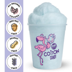 Fun Sweets floss texture detail highlighting airy strands and melt-in-mouth feel