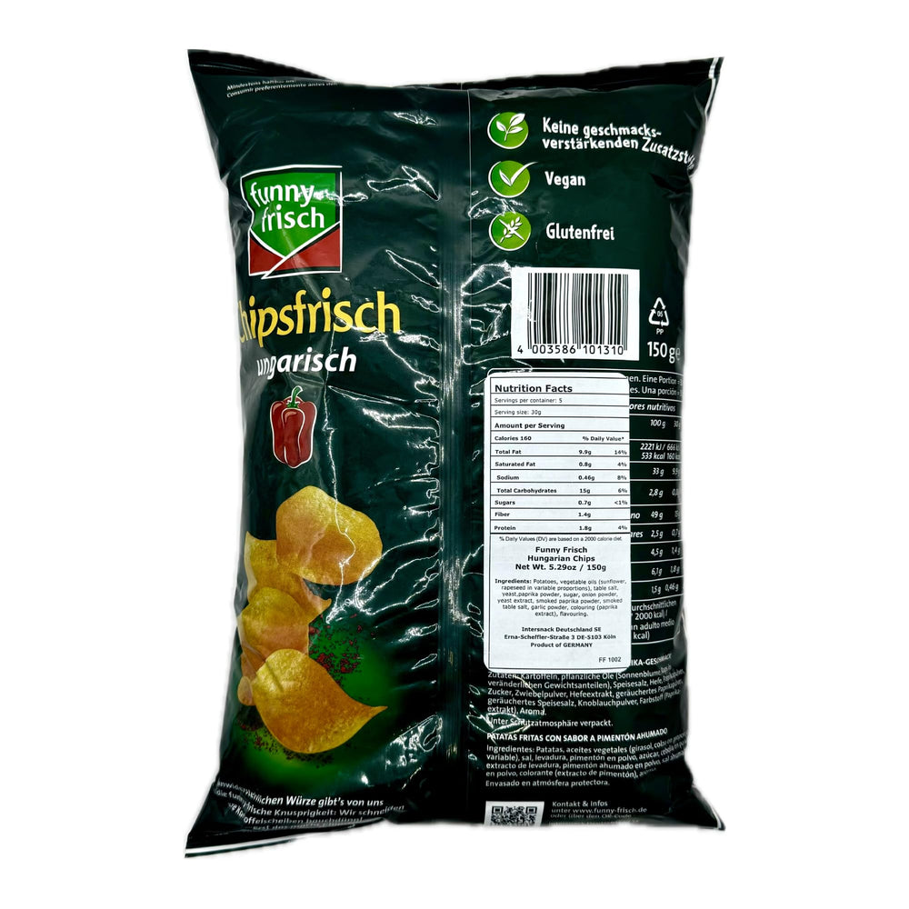 Funny-Frisch open bag poured into a bowl illustrating sharing and party-ready convenience