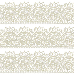 FUNSHOWCASE applied on tiered wedding cake providing instant elegant border finish