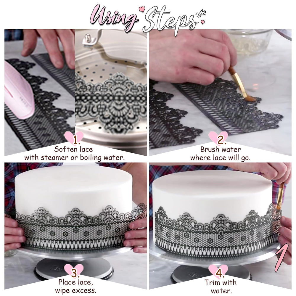 FUNSHOWCASE scissors cutting lace with ruler for precise length customization