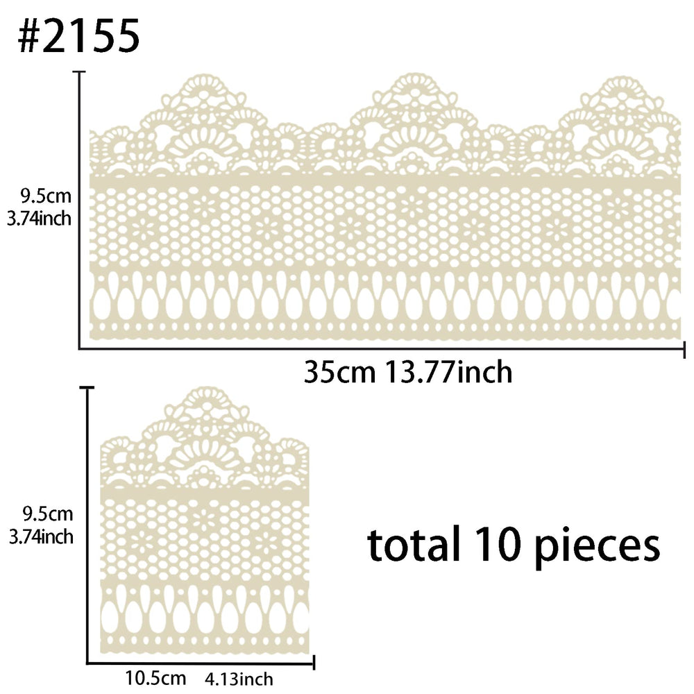 FUNSHOWCASE ivory lace applied to wedding cake side for elegant presentation
