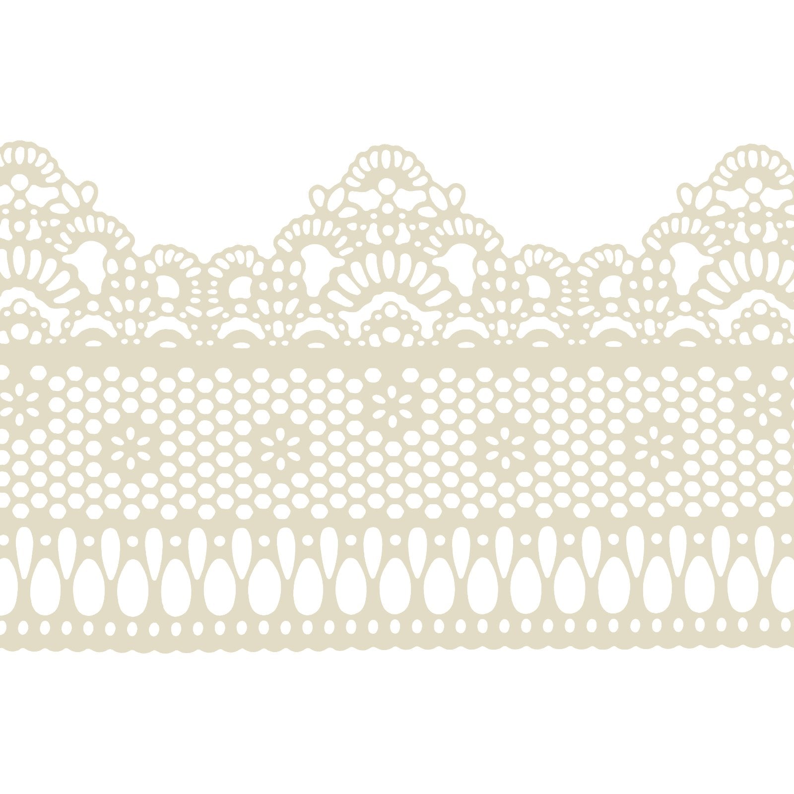 FUNSHOWCASE lace edge texture shot highlighting thin flexible sugar lace