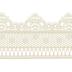 FUNSHOWCASE lace edge texture shot highlighting thin flexible sugar lace