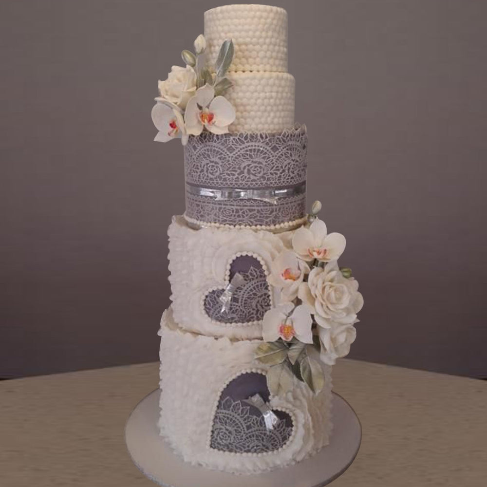 FUNSHOWCASE texture side view of flexible edible lace highlighting pliability benefit