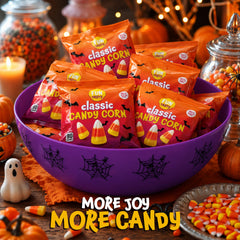 FUNTASTY candy corn in a festive bowl for Halloween parties and decoration