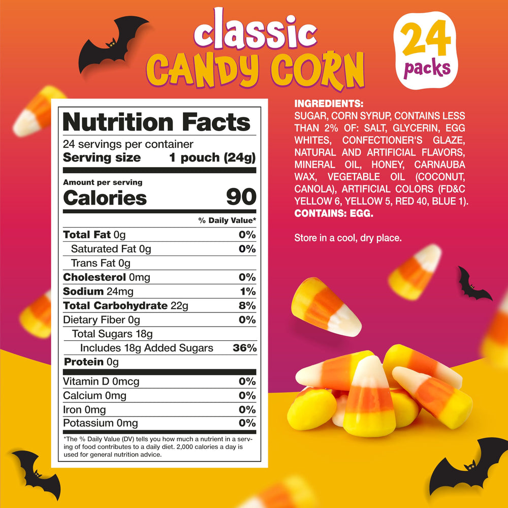 FUNTASTY close-up of candy corn texture highlighting classic tri-color appeal