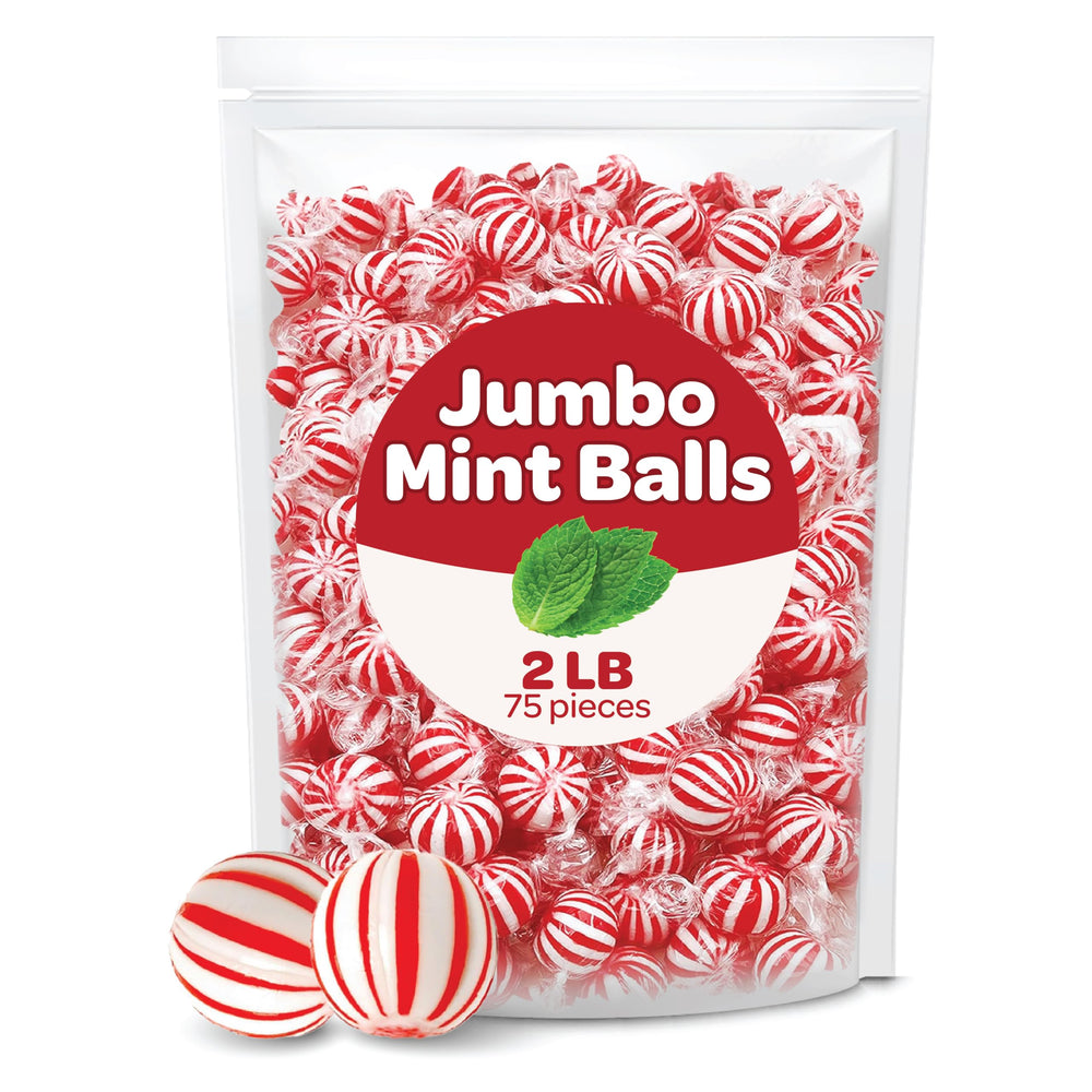FUNTASTY close-up of peppermint ball texture highlighting natural mint flavor
