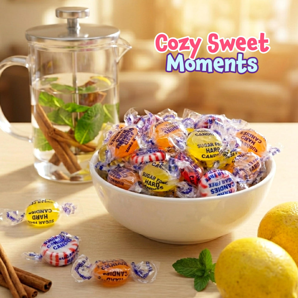 FUNTASTY candies held next to hand to show scale and portion size