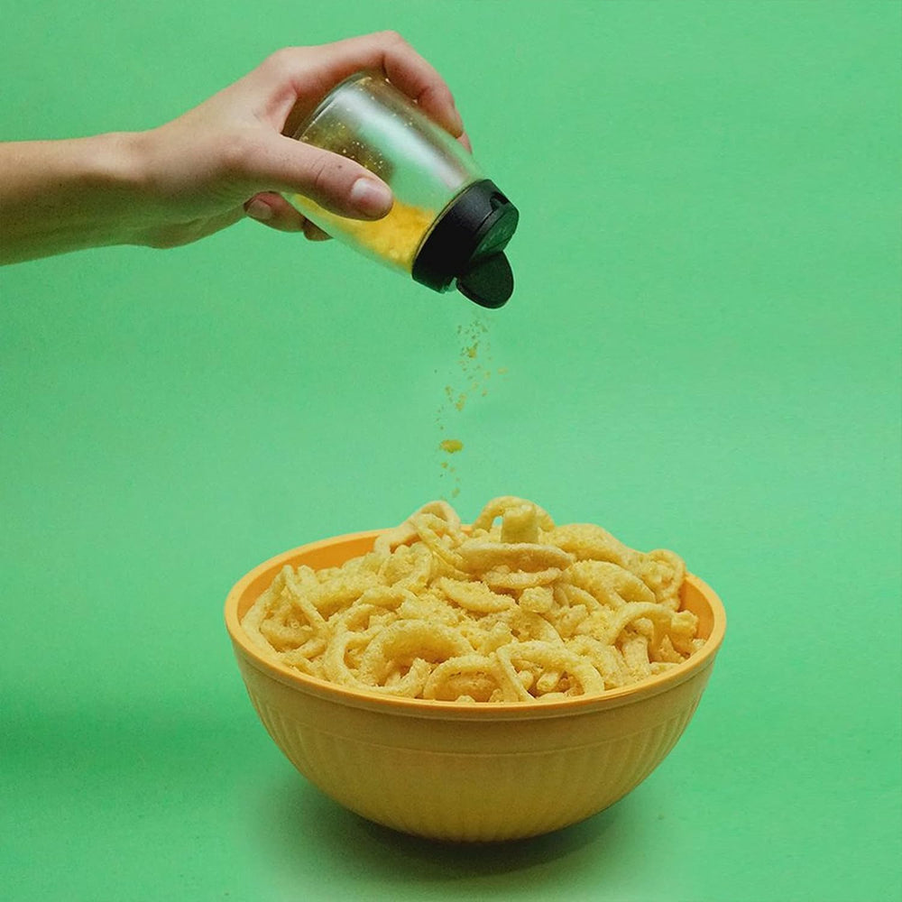 Party bowl filled with Funyuns Original and Flamin' Hot for easy entertaining