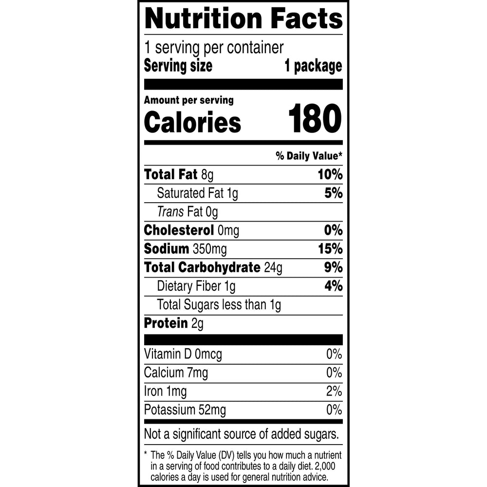 Funyuns single 1.25 oz bag held in hand showing grab-and-go convenience