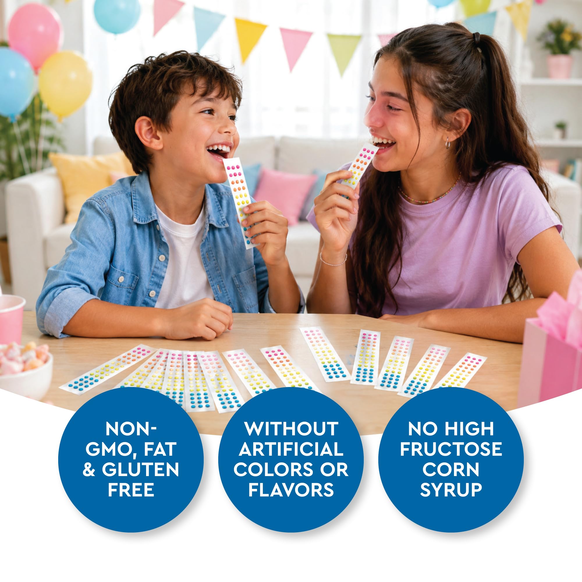 Fusion Sweets And Snacks ingredient label view showing gluten-free and non-GMO benefits