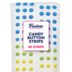 Fusion Sweets And Snacks single paper strip with candy buttons for easy snacking
