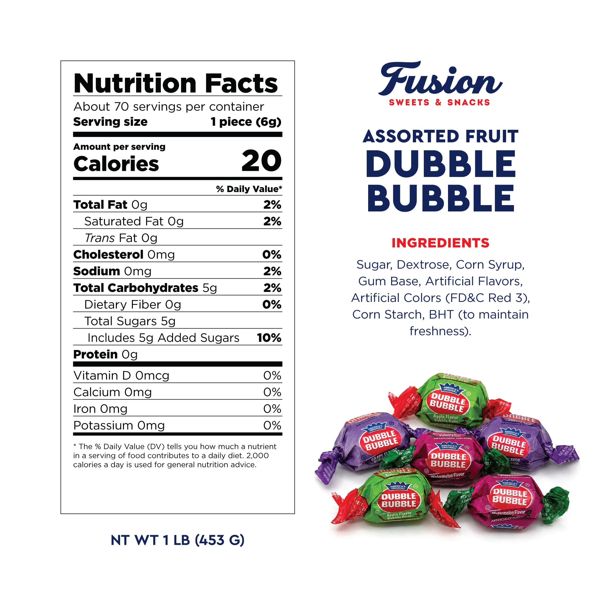 Fusion Sweets And Snacks open bag with visible wrapped pieces, easy access for sharing