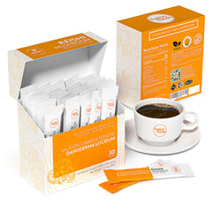 fusion foods close-up of coffee grounds and Ganoderma texture offering rich aroma