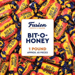 Fusion Sweets And Snacks front packaging showing 1 lb bag for easy identification and freshness