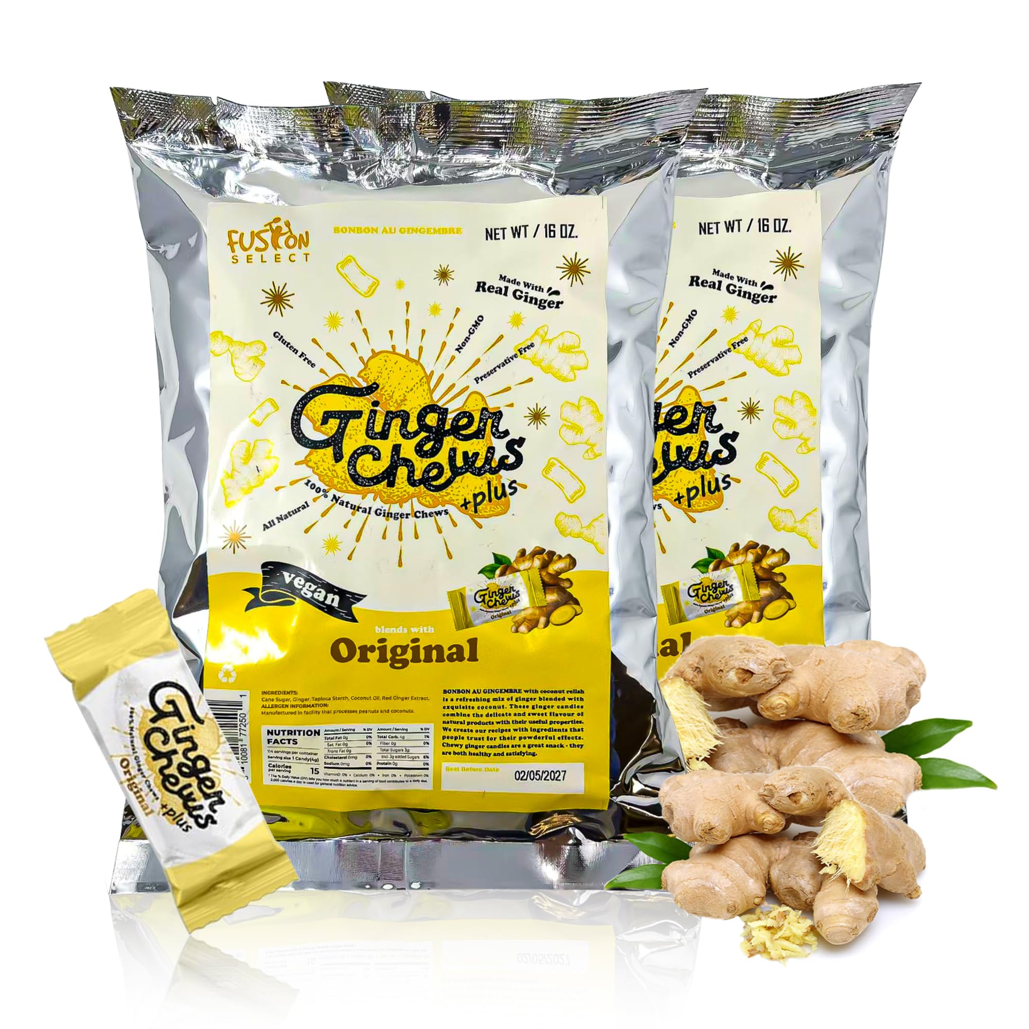 Fusion Select front packaging showing 2 lb bag and product branding benefits