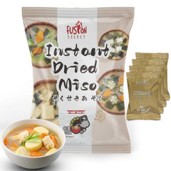 Fusion Select front packet showing branding and instant soup convenience