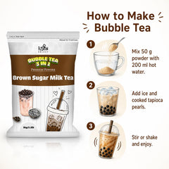 Fusion Select being poured into a steaming cup to create a creamy hot brown sugar milk tea