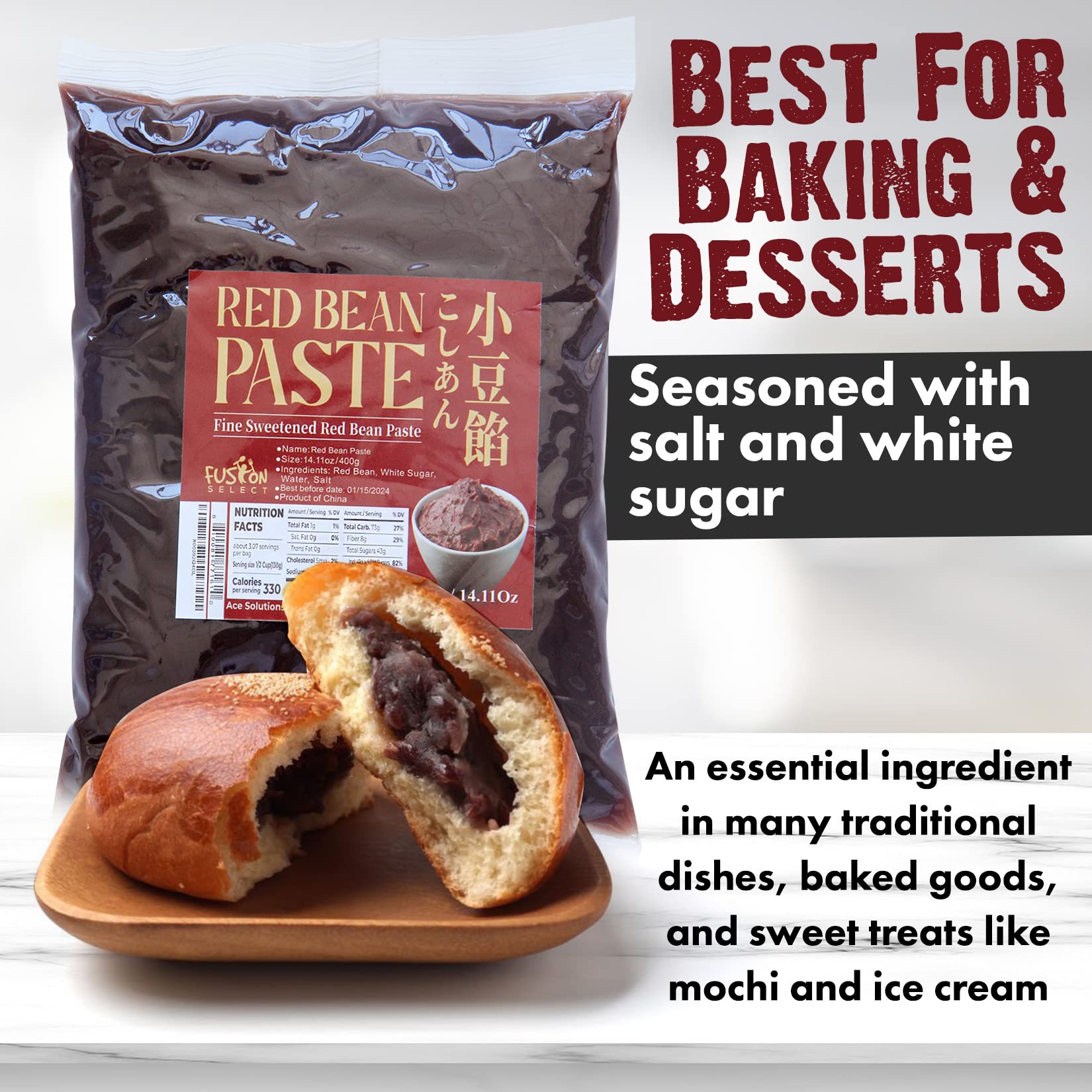 Fusion Select spoon portioning paste into bowl, demonstrates easy scooping and portion control