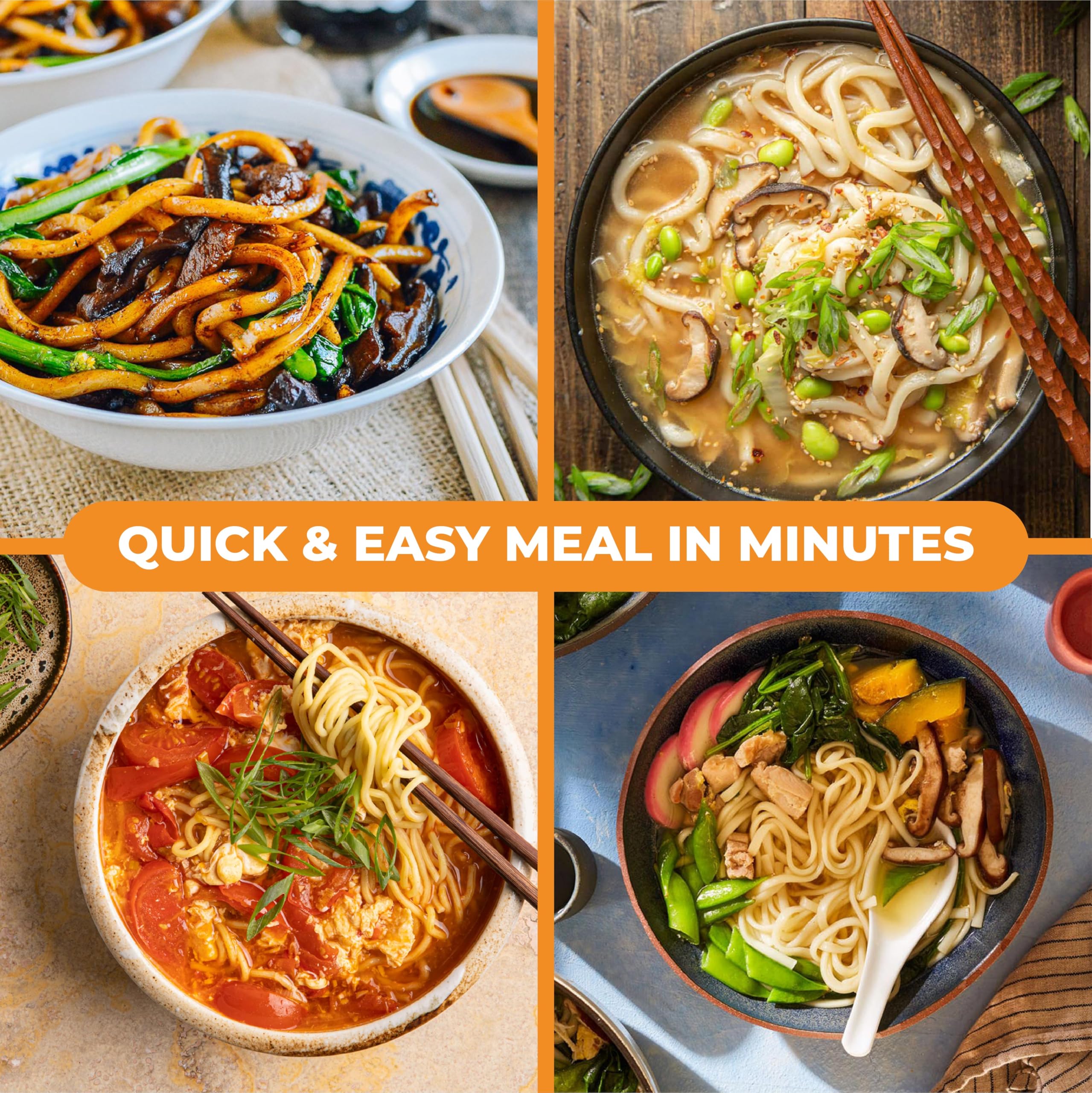 Fusion Select udon in bowl for scale, brand illustrating serving size and portions