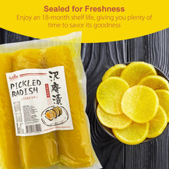 Fusion Select takuan inside sushi roll adding crunch and authentic flavor
