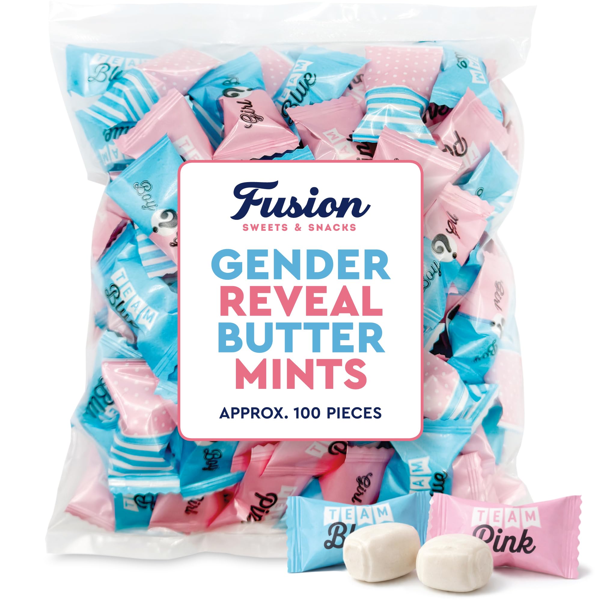 Fusion Sweets And Snacks texture close-up showing smooth butter mint surface and appeal