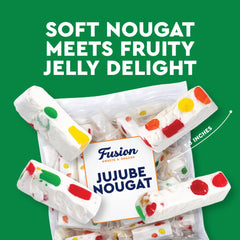 Fusion Sweets And Snacks close-up of nougat texture highlighting soft chew appeal