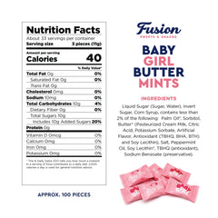 Fusion Sweets And Snacks heat-sealed bag open to reveal fresh, individually wrapped mints