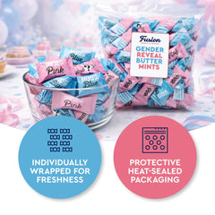 Fusion Sweets And Snacks pink and blue spread displaying theme coordination and variety