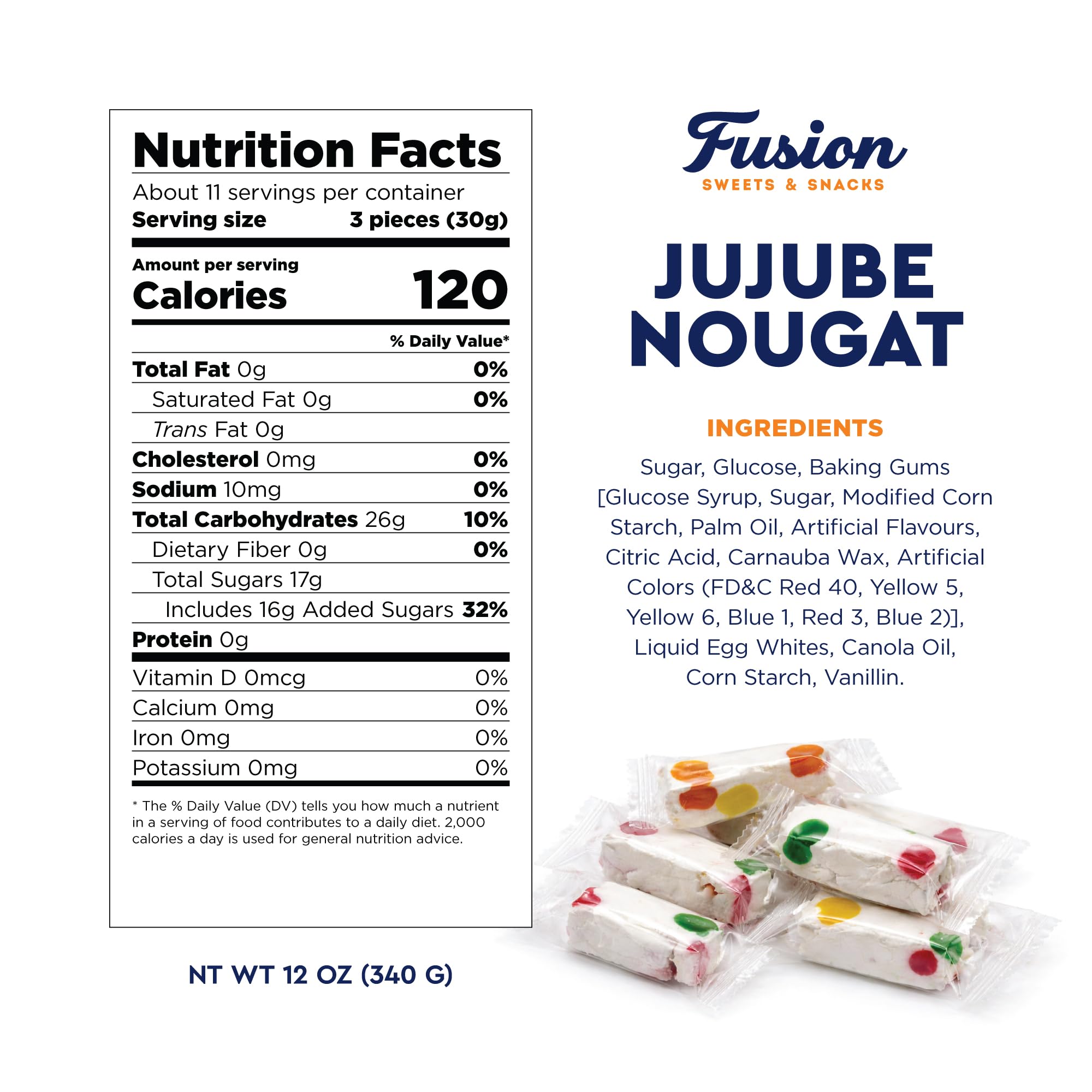 Fusion Sweets And Snacks serving bowl filled with nougats for easy party presentation