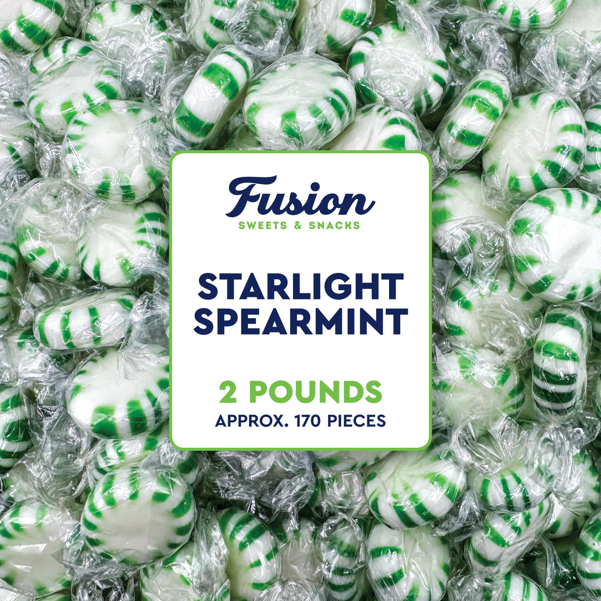 Fusion Sweets And Snacks front packaging showing 2 lb resealable bag and brand