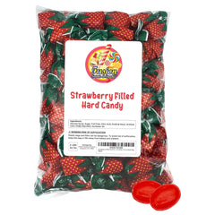 Fusion Sweets And Snacks cross-section showing soft strawberry center and crunchy shell, dual texture