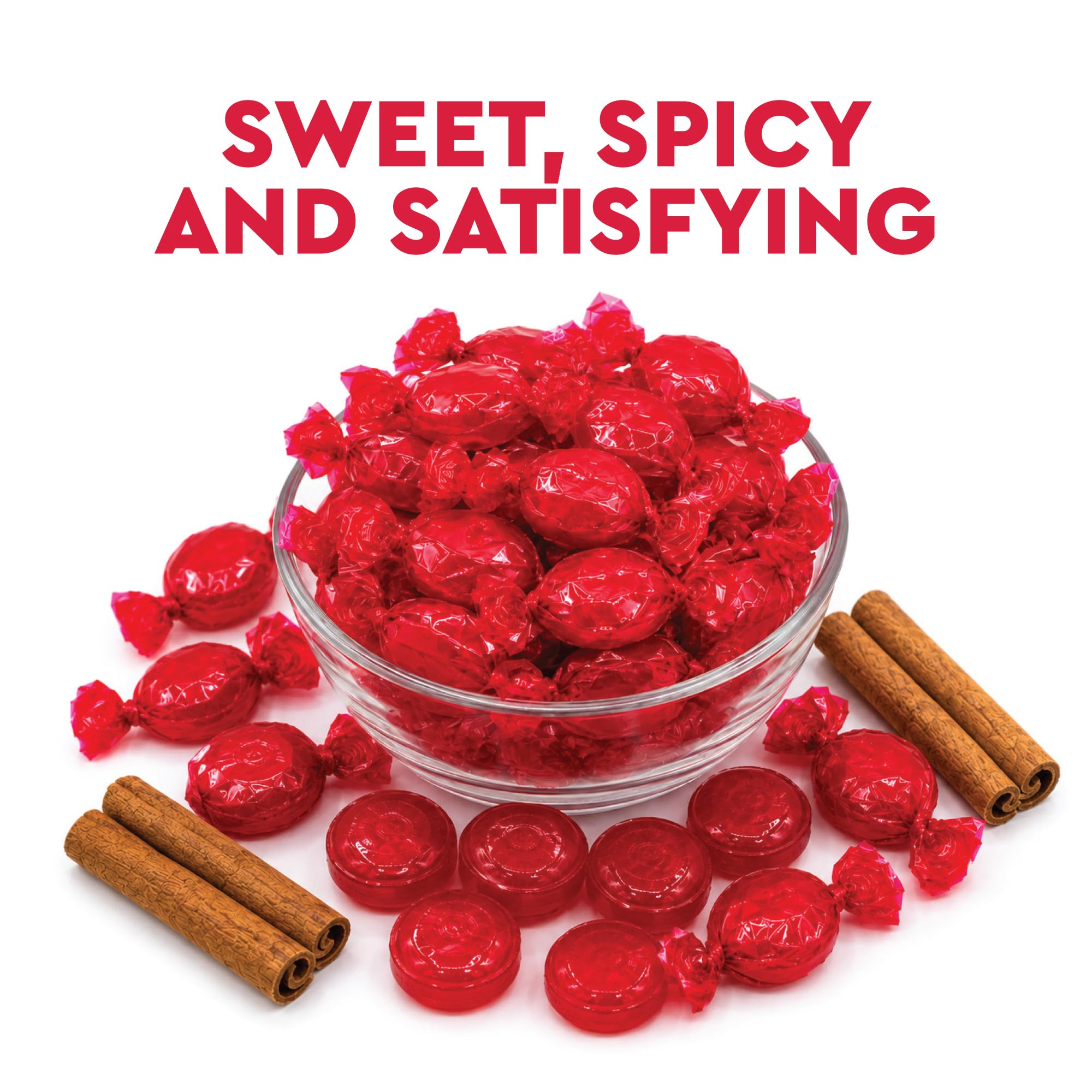 Fusion Sweets cinnamon disc held in hand demonstrating single-serve portability