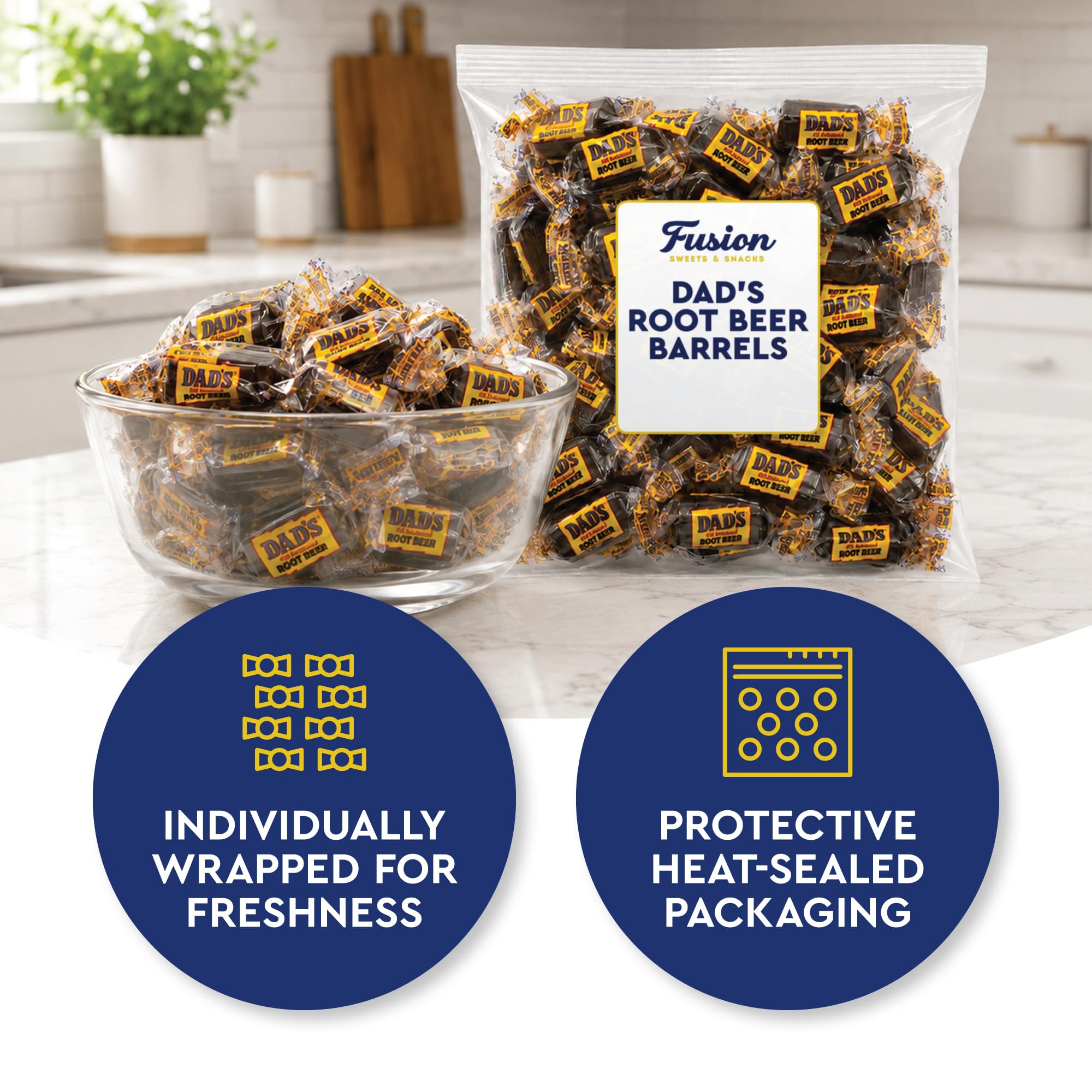 Fusion Sweets product label and nutrition panel clear for dietary information