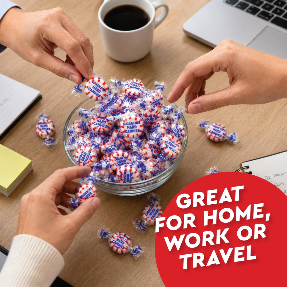 Fusion Sweets candy dish display at office reception offering guest-friendly treat