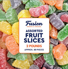 Fusion Sweets front packaging showing 2 lb resealable bag and bright colors, great for bulk use