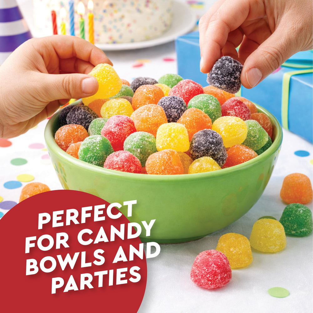 Fusion Sweets And Snacks gum drops beside baking tools showing versatility in desserts