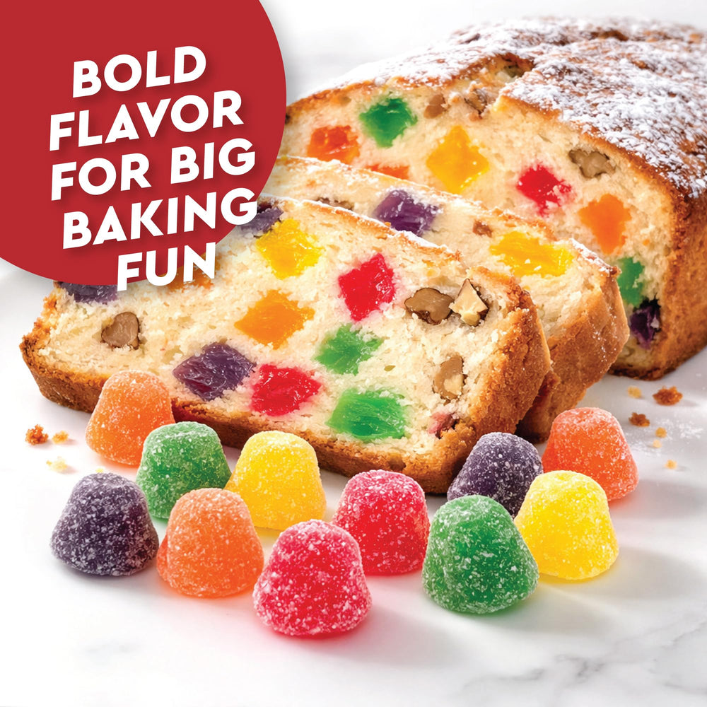 Fusion Sweets And Snacks flatlay of assorted colors for vibrant baking and decorating choices