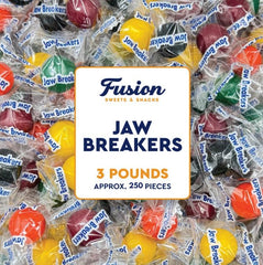 Fusion Sweets And Snacks front packaging showing the 3 pound bag and colorful candies for easy selection
