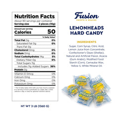 Fusion Sweets single lemon candy close-up highlighting smooth texture