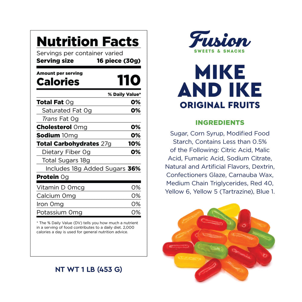 Fusion Sweets Mike and Ike bulk portion in bowl illustrating easy serving