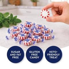 Fusion Sweets open bag spilling mints for bulk supply and easy sharing