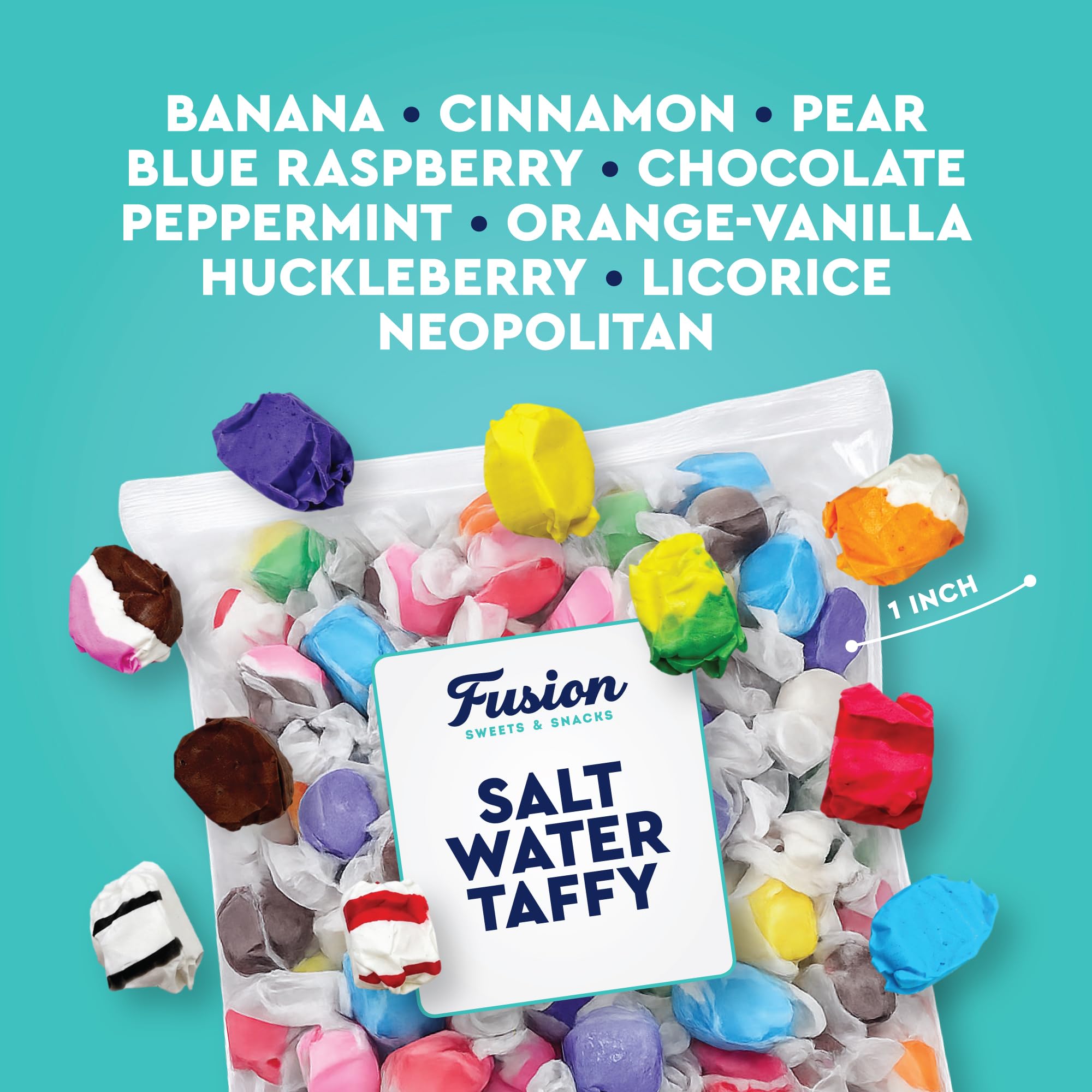 Fusion Sweets And Snacks bowl display of taffy offering eye-catching party presentation