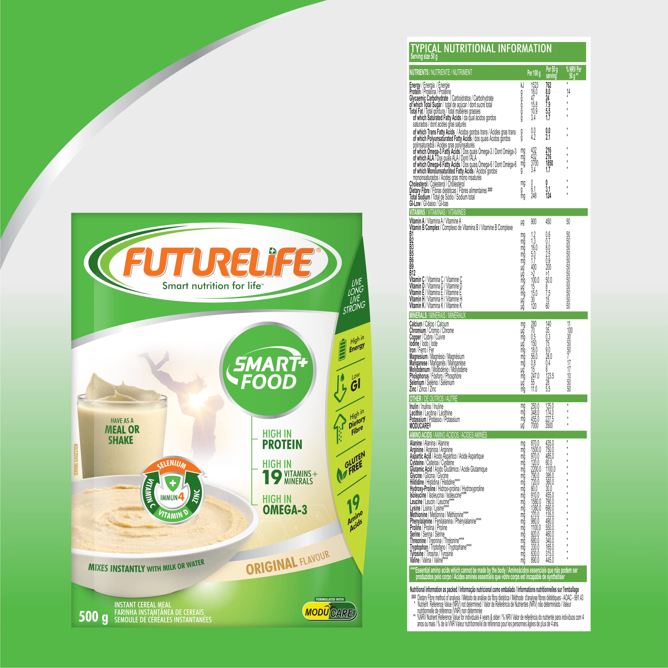 Glass of mixed FutureLife Vanilla shake showcasing creamy blend and quick prep