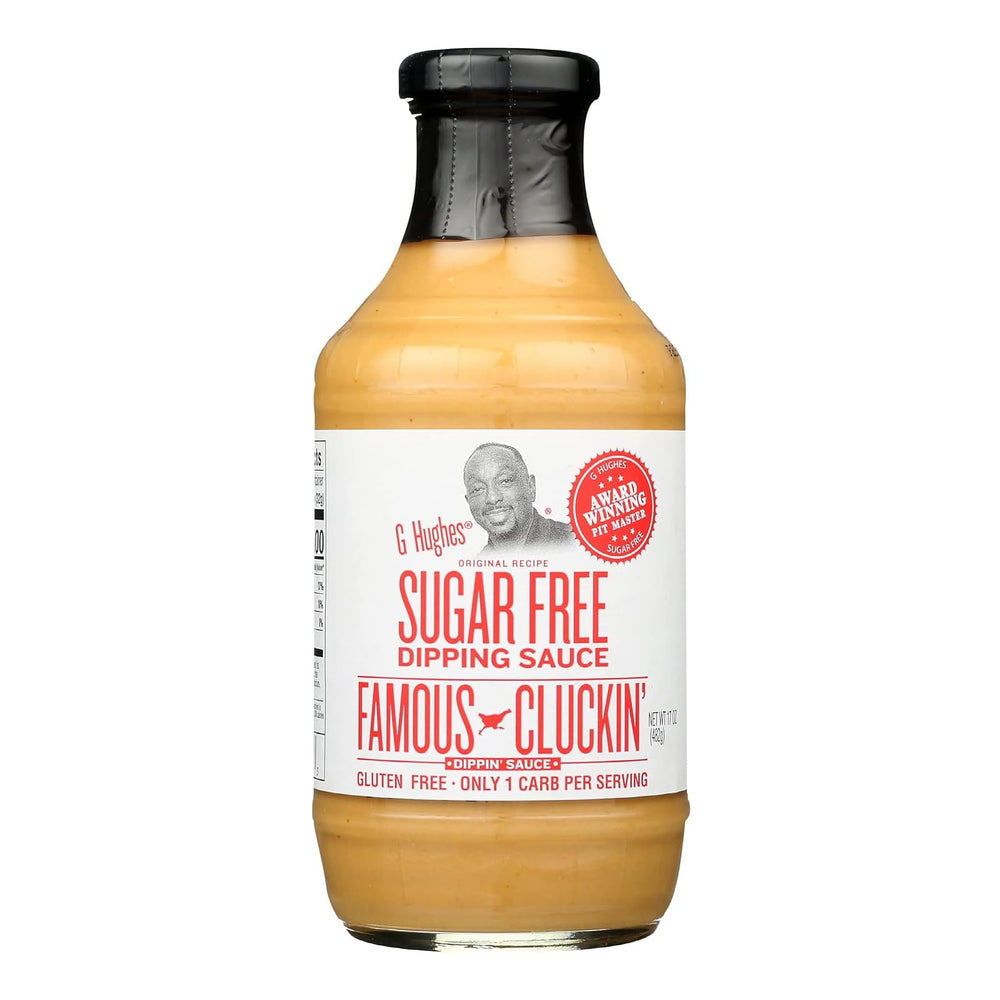 G Hughes front bottle showing label and sugar-free benefit