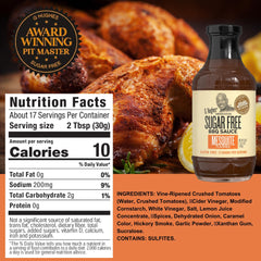 G Hughes ingredients label closeup highlighting sugar-free benefit for shoppers