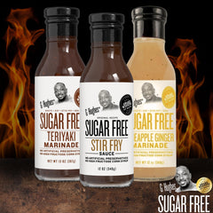 G Hughes label close-up showing ingredients and sugar-free claim clearly